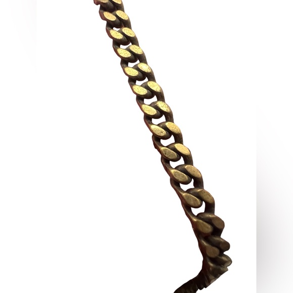 Gucci Mila Gold Chain Ophelie suede leather peeptoe pumps heels Size 38 - Picture 7 of 16